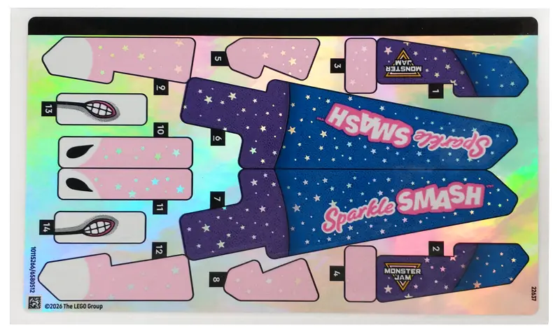 Sticker Sheet for Set 42220, Holographic Mirrored - (10115266/6580512)