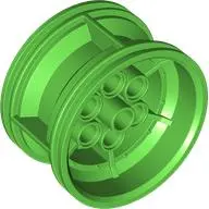 Green Wheel 43.2mm D. x 26mm Technic Racing Small, 6 Pin Holes