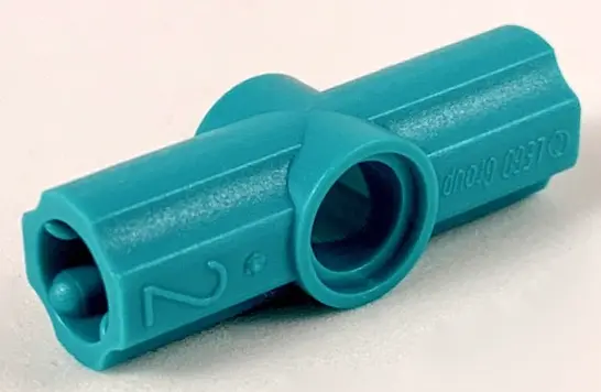 Dark Turquoise Technic, Axle and Pin Connector Angled #2 - 180 degrees