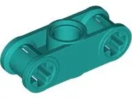 Turquoise Technic, Axle and Pin Connector Perpendicular 3L with Center Pin Hole