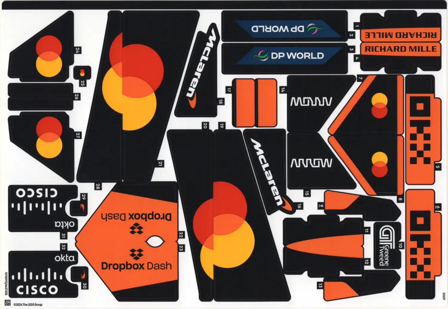 Sticker Sheet for Set 42228, Sheet 1 - (10118992/6627258)