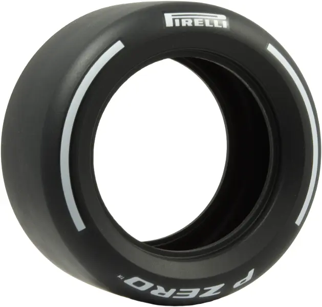 Tire 81.6mm D. x 44mm Smooth with White 'PIRELLI', 'P ZERO' and Arcs Pattern