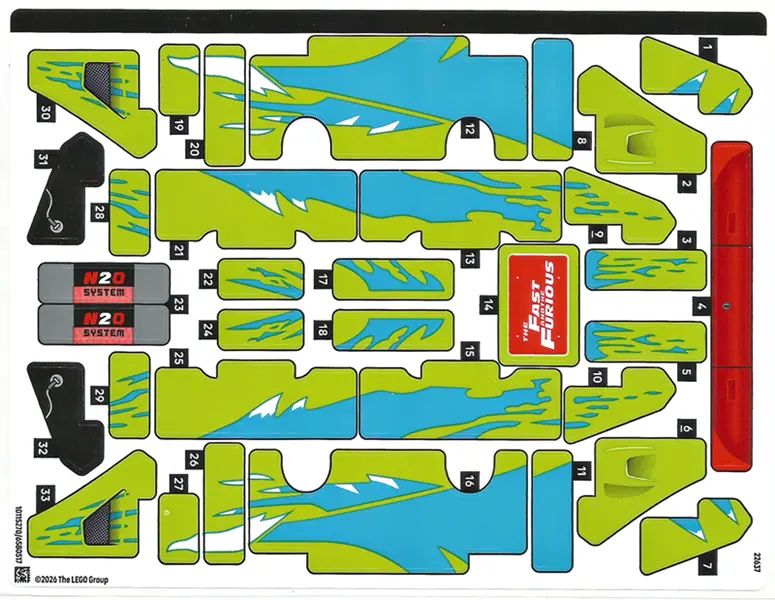 Sticker Sheet for Set 42229 - (10115270/6580517)