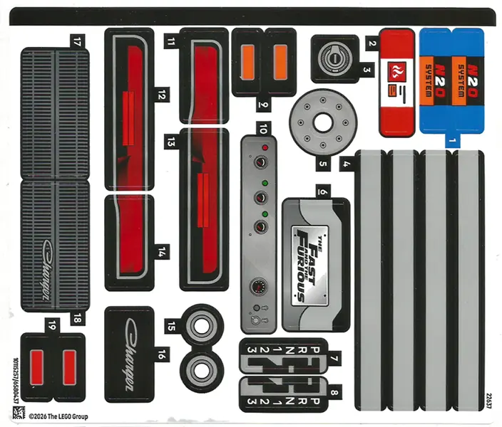 Sticker Sheet for Set 42231 - (10115257/6580437)