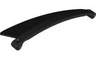 Black Technic, Panel Curved #54 5 x 13 Tapered Left, Ridged