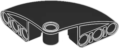 Black Technic, Panel Curved 5 x 5 x 2 Corner Quarter Round