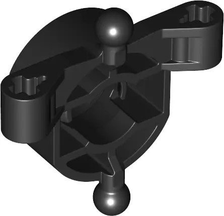 Black Technic, Steering, Wheel Hub Holder with 2 Ball Joints and 2 Arms with Axle Holes