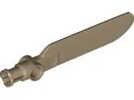 Dark Tan Technic Rotor Blade Small with Axle and Pin Connector End
