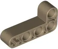 Dark Tan Technic, Liftarm, Modified Bent Thick L-Shape 2 x 4
