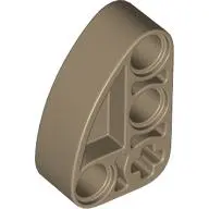 Dark Tan Technic, Liftarm, Modified L-Shape Quarter Ellipse Thick 2 x 3