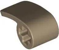 Dark Tan Technic, Panel Curved 2 x 1 x 1
