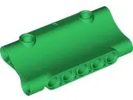 Green Technic, Panel Inverted 7 x 3 with 2 Pin Holes through Panel Surface