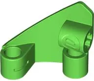 Green Technic, Panel Curved #10 3 x 3 Tapered Right