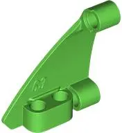 Green Technic, Panel Curved #63 5 x 4 Tapered Left