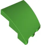 Green Wedge 3 x 2 Left No Studs
