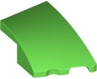 Green Wedge 3 x 2 Right No Studs