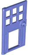 Violet Door 1 x 4 x 6 with 6 Panes, Stud Handle, and Hole for Pet Flap