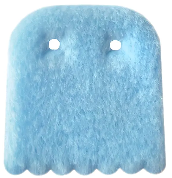 Light Blue Mini Doll, Cape Cloth, Fur Coat with Scalloped Bottom Edge and Small Arm Holes