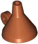 Orange Minifigure, Headgear Head Top, Funnel with Ring Handle