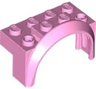 Pink Vehicle, Mudguard 4 x 2 1/2 x 2 with Arch Round