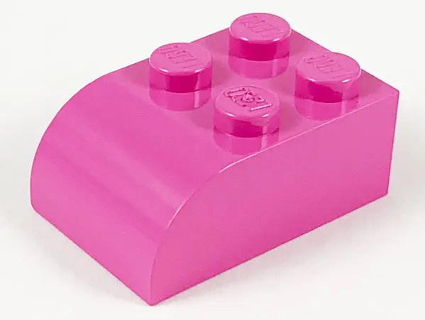 Dark Pink Slope, Curved 3 x 2 with 4 Studs