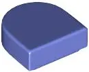 Violet Tile, Round 1 x 1 Half Circle Extended