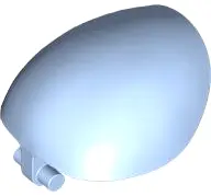 Light Blue Large Figure Armor, Round, Smooth with Bar Handle - Free Ends