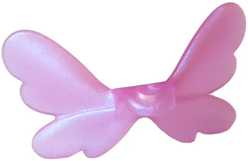 Trans-Dark Pink Mini Doll, Wings Fairy / Butterfly Shape with Neck Bracket