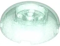 Trans-Light Blue Brick, Round 4 x 4 Dome Top with 2 x 2 Recessed Center