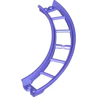 Violet Train, Track Roller Coaster Curve, 90 degrees, 3 Bricks Elevation