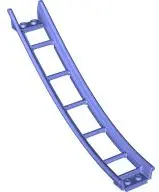 Violet Train, Track Roller Coaster Ramp Large Lower Part, 6 Bricks Elevation