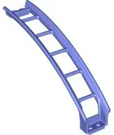 Violet Train, Track Roller Coaster Ramp Large Upper Part, 6 Bricks Elevation