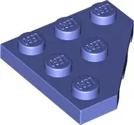 Violet Wedge, Plate 3 x 3 Cut Corner