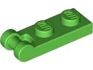 Green Plate, Modified 1 x 2 with Bar Handle on End