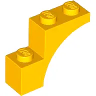 Light Orange Arch 1 x 3 x 2 with Flat End