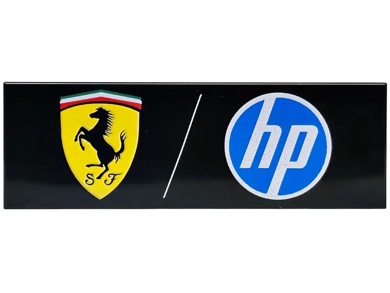 Tile 2 x 6 with Ferrari and 'hp' Logos Pattern