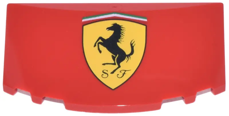 Windscreen 3 x 6 x 1 1/3 Curved with Ferrari Shield Logo Pattern