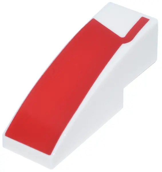 Slope, Curved 3 x 1 with Red Panel and Line Pattern Model Left Side