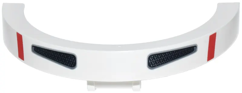 Vehicle, Mudguard 10 x 5 with Bar Handle with Black and Silver Air Vents and Red Lines Pattern