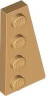 Tan Wedge, Plate 4 x 2 Right