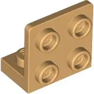 Tan Bracket 1 x 2 - 2 x 2 Inverted