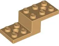 Tan Bracket 5 x 2 x 1 1/3 with 2 Holes and Bottom Tube