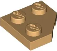 Tan Wedge, Plate 2 x 2  Cut Corner