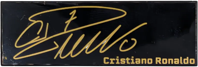 Tile 2 x 6 with Gold 'Cristiano Ronaldo' and Signature Pattern