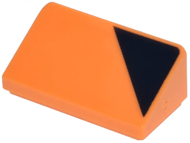Slope 30 1 x 2 x 2/3 with Black Triangle Pattern