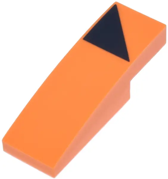Slope, Curved 3 x 1 x 2/3 with Black Triangle Pattern