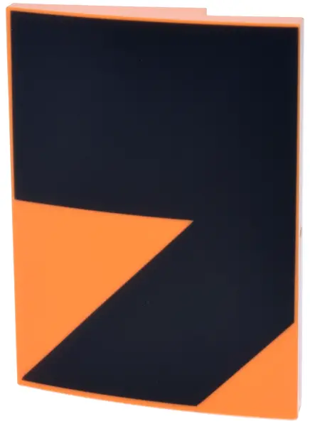 Slope, Curved 3 x 4 x 2/3 with Black Angled Shape Pattern
