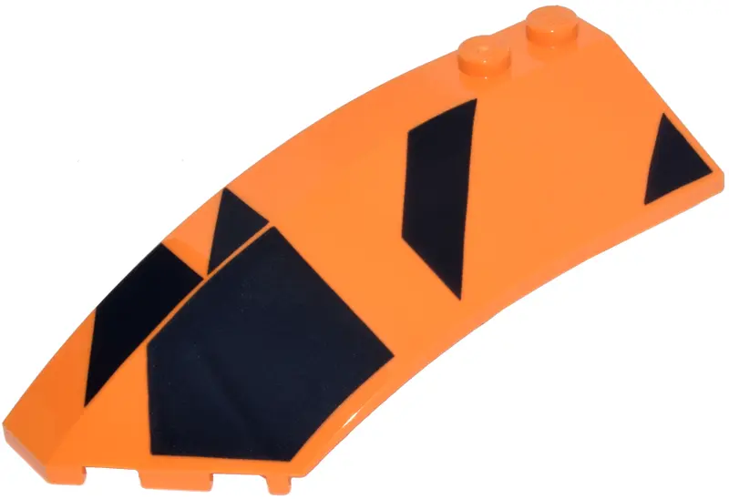 Wedge 8 x 3 x 2 Open Left with Black Angled Shapes and Triangles Pattern
