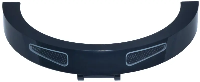 Vehicle, Mudguard 10 x 5 with Bar Handle with Black and Silver Air Vents Pattern