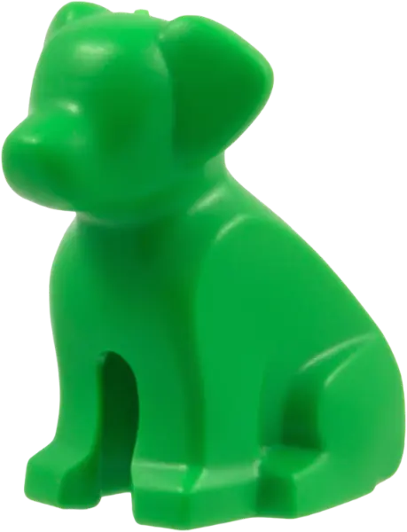 Green Dog, Dalmatian, Sitting
